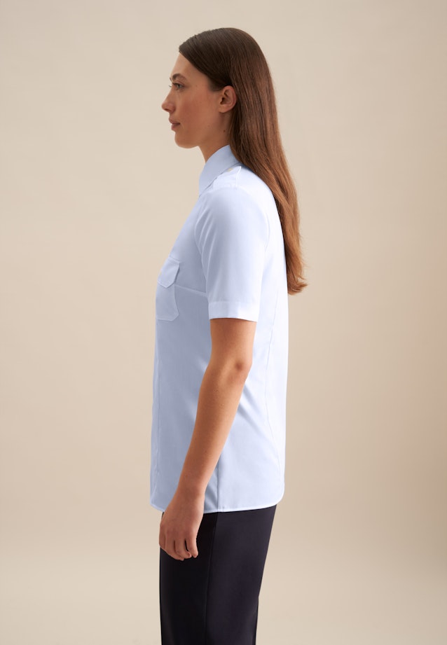 Hemdbluse Uni in Mittelblau |  Seidensticker Onlineshop