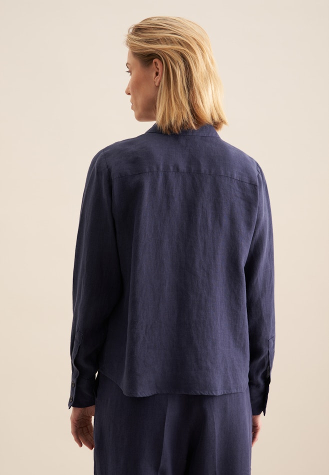 Collar Shirt Blouse in Dark Blue | Seidensticker online shop