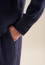 Chemisier chemise Uni in Bleu Foncé |  Seidensticker Onlineshop