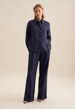 Chemisier chemise Uni in Bleu Foncé |  Seidensticker Onlineshop