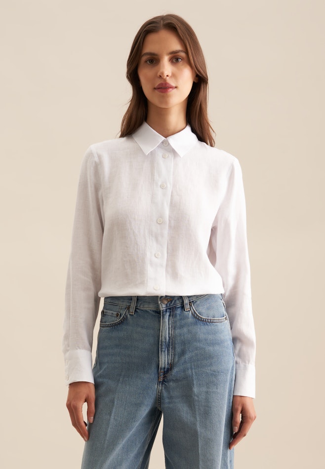 Hemdbluse Uni in Weiß | Seidensticker Onlineshop