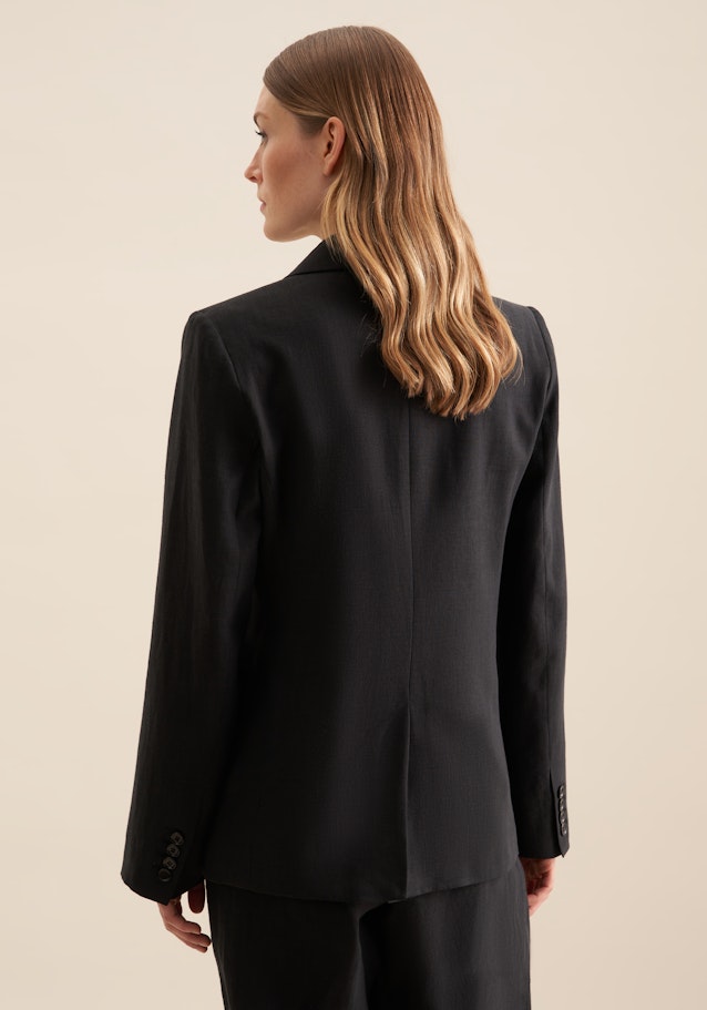 Regular Veste Uni in Noir | Seidensticker Onlineshop