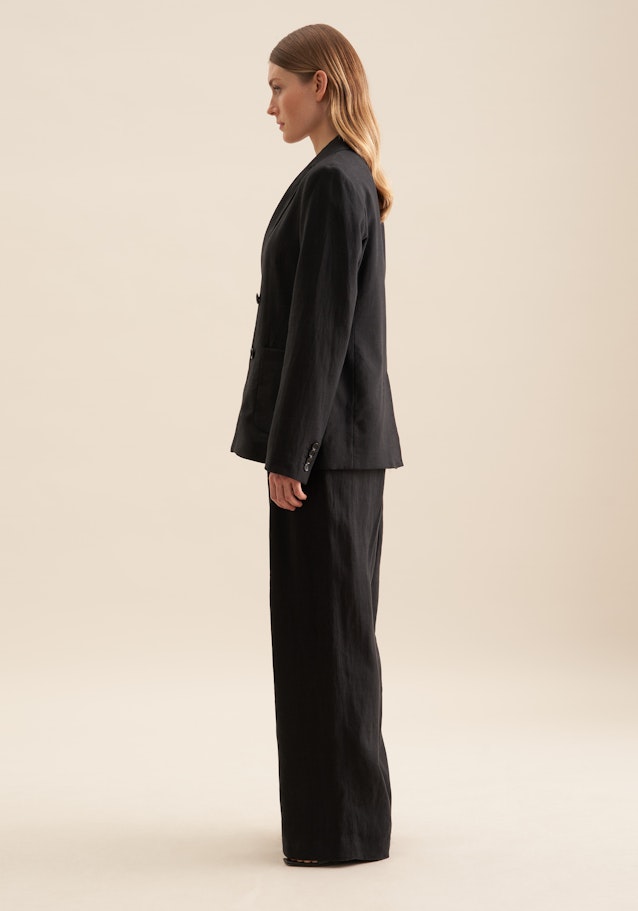 Regular Veste Uni in Noir | Seidensticker Onlineshop