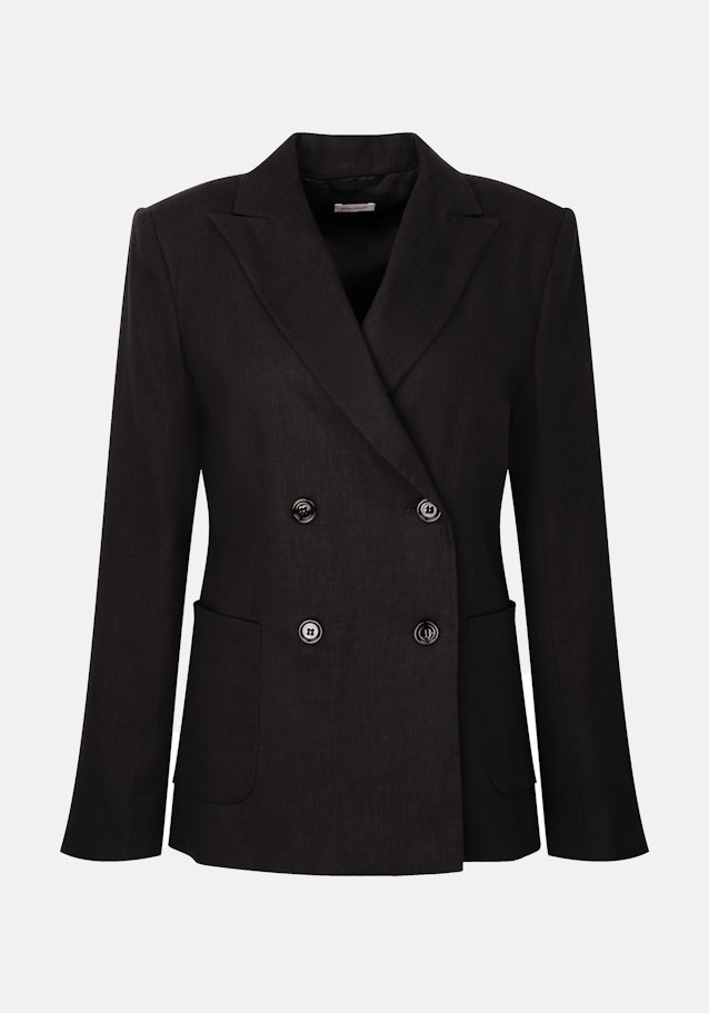 Regular Veste Uni in Noir | Seidensticker Onlineshop