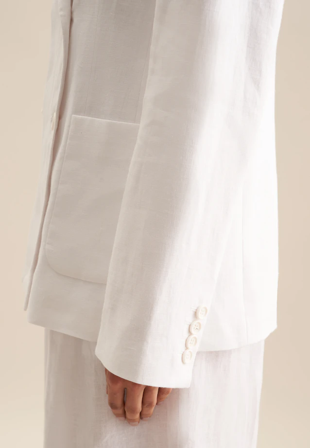 Regular Blazer Uni in Blanc |  Seidensticker Onlineshop