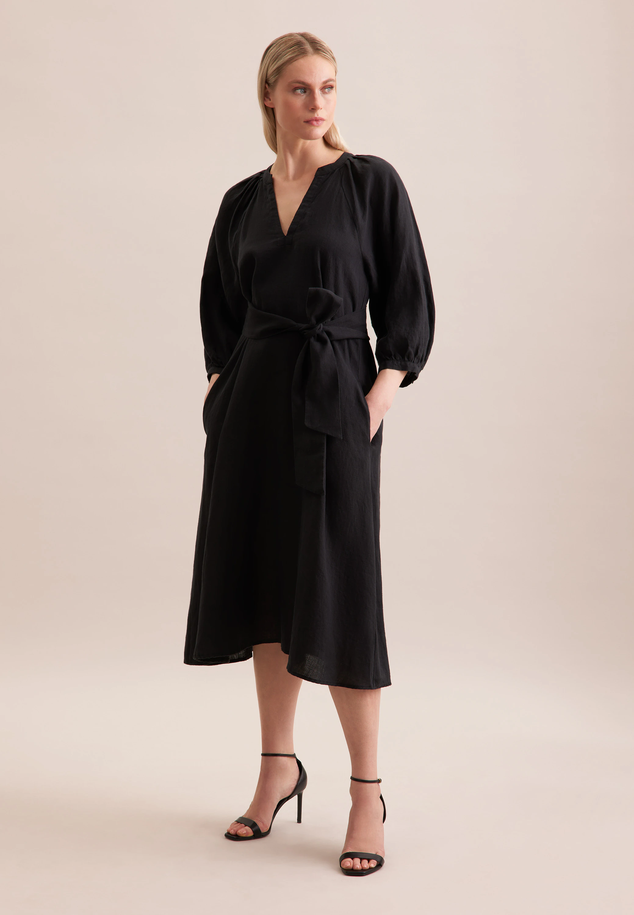 Kleid Uni Schwarz