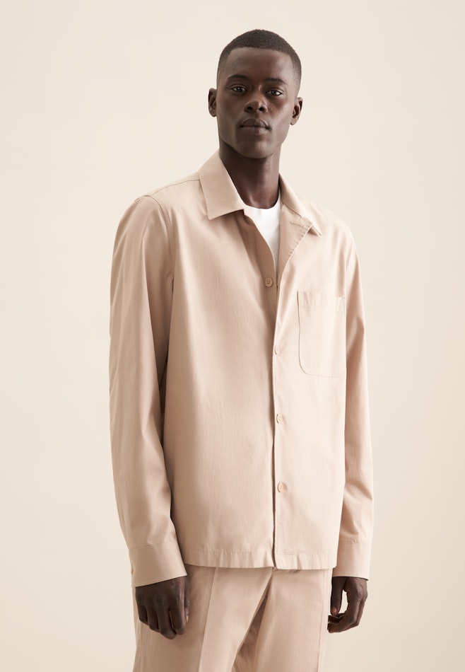 Regular Overshirt Uni in Braun | Seidensticker Onlineshop