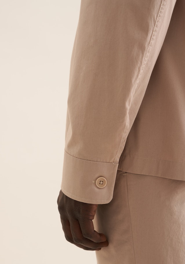 Regular Overshirt Uni in Braun | Seidensticker Onlineshop