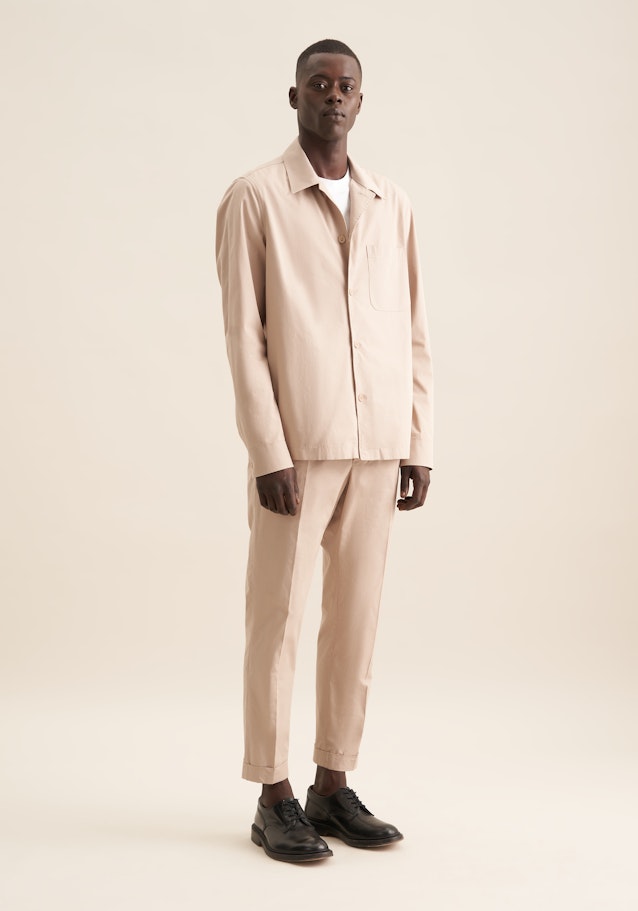 Regular Overshirt Uni in Braun | Seidensticker Onlineshop