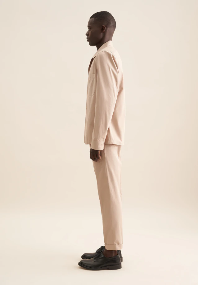 Regular Overshirt Uni in Braun |  Seidensticker Onlineshop