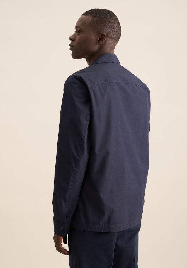 Regular Surchemise Uni in Bleu Foncé | Seidensticker Onlineshop