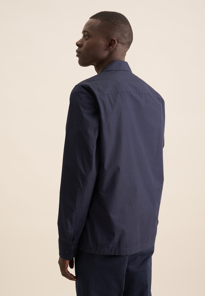Regular Overshirt Uni in Dunkelblau | Seidensticker Onlineshop