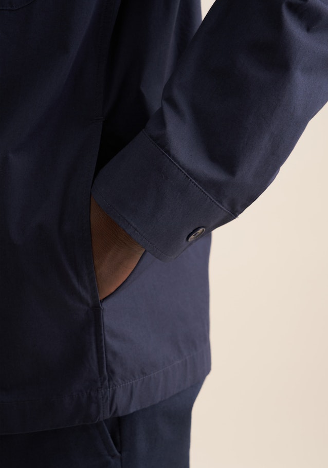 Regular Surchemise Uni in Bleu Foncé | Seidensticker Onlineshop