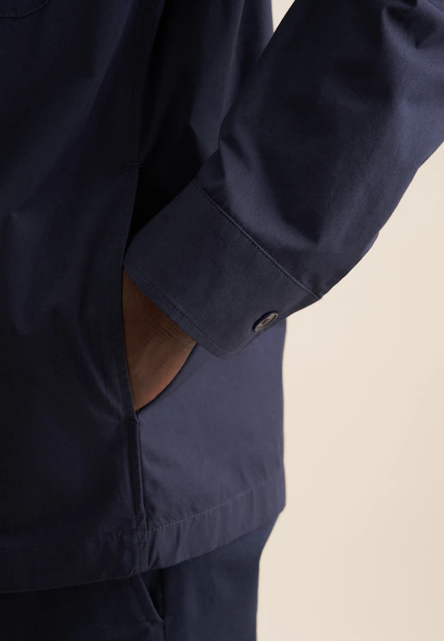 Regular Overshirt Uni in Dark Blue |  Seidensticker Onlineshop