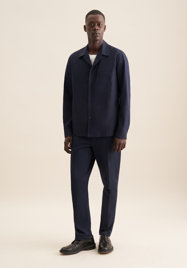 Regular Surchemise Uni in Bleu Foncé | Seidensticker Onlineshop