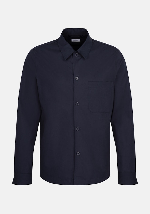 Regular Surchemise Uni in Bleu Foncé | Seidensticker Onlineshop