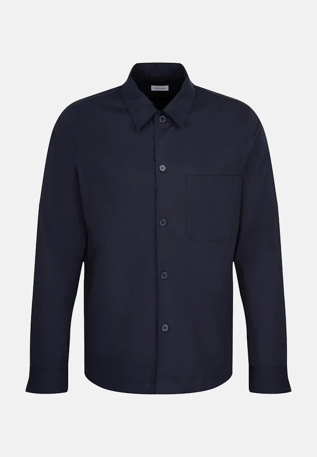Regular Overshirt Uni in Dark Blue |  Seidensticker Onlineshop