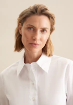 Chemisier chemise Uni in Blanc |  Seidensticker Onlineshop
