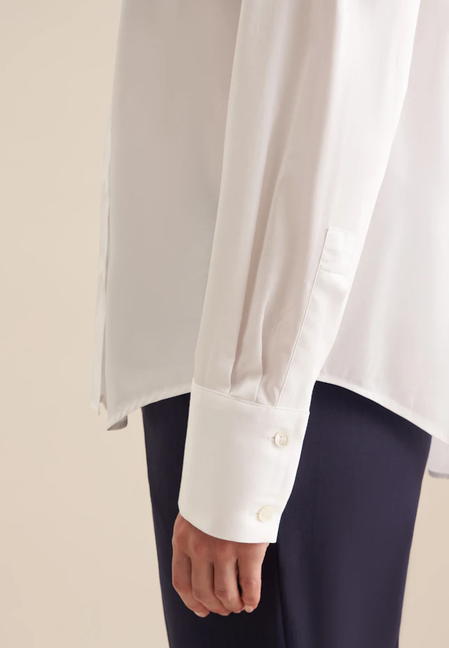 Chemisier chemise Uni in Blanc |  Seidensticker Onlineshop