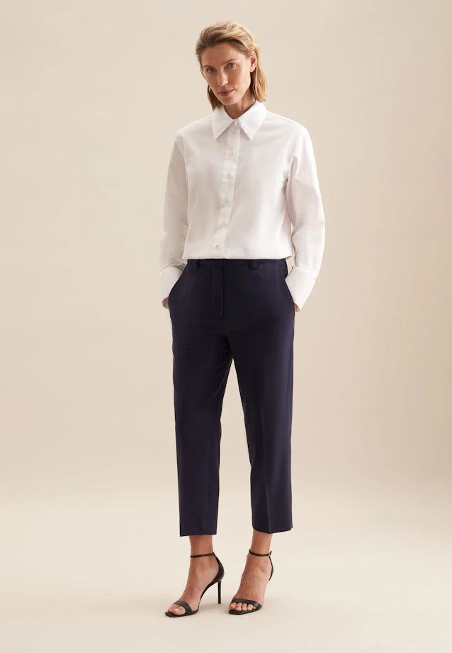 Chemisier chemise Uni in Blanc |  Seidensticker Onlineshop