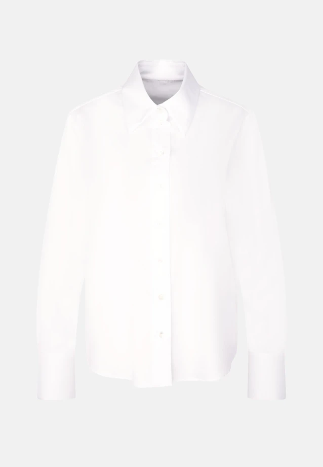 Chemisier chemise Uni in Blanc |  Seidensticker Onlineshop