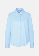 Chemisier chemise Uni in Bleu Moyen |  Seidensticker Onlineshop