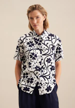 Chemisier chemise Imprimé in Bleu Foncé |  Seidensticker Onlineshop