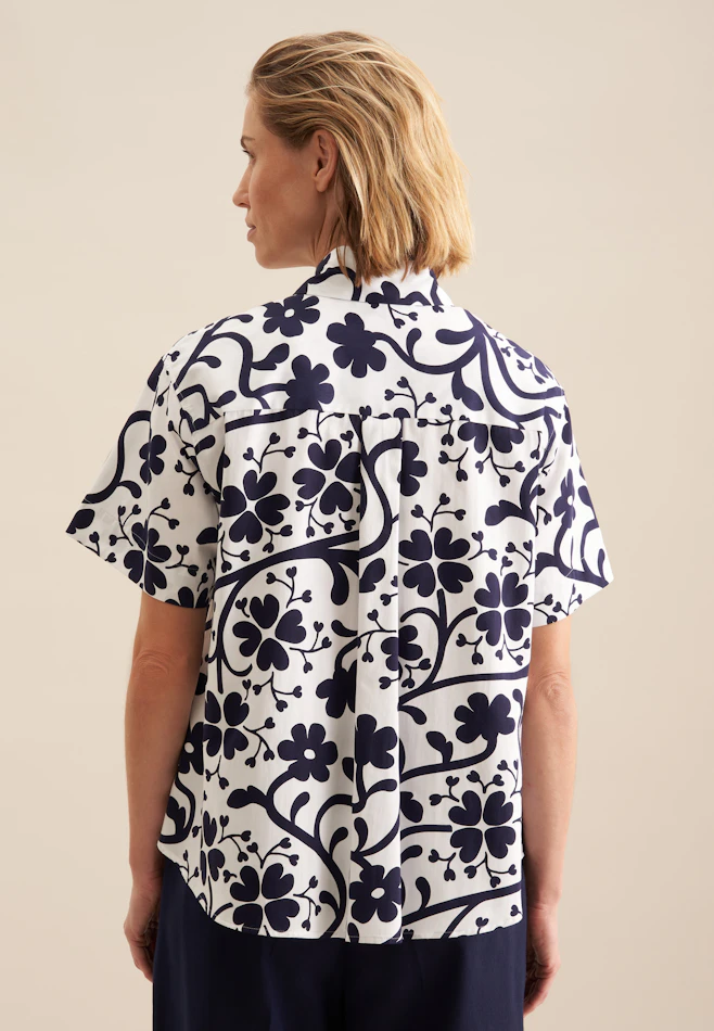 Chemisier chemise Imprimé dans Bleu Foncé | Boutique en ligne Seidensticker