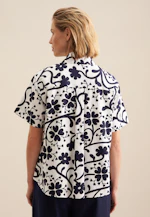 Chemisier chemise Imprimé in Bleu Foncé |  Seidensticker Onlineshop