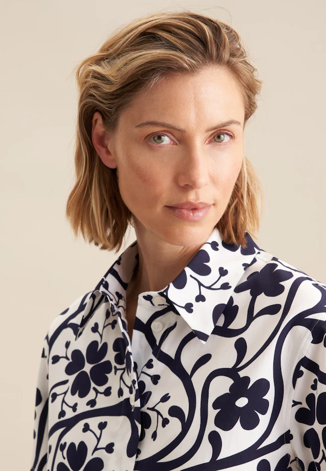 Chemisier chemise Imprimé in Bleu Foncé |  Seidensticker Onlineshop