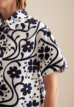 Chemisier chemise Imprimé in Bleu Foncé |  Seidensticker Onlineshop
