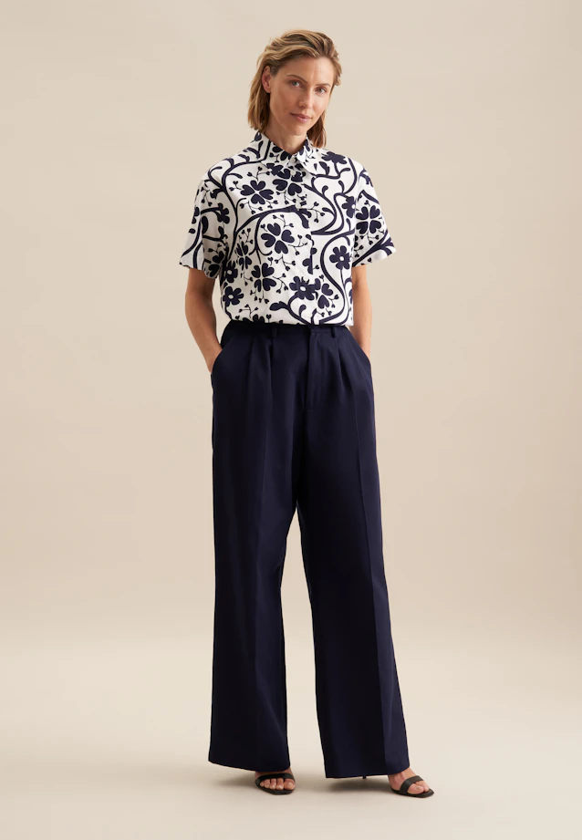 Chemisier chemise Imprimé in Bleu Foncé |  Seidensticker Onlineshop