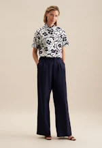 Chemisier chemise Imprimé in Bleu Foncé |  Seidensticker Onlineshop