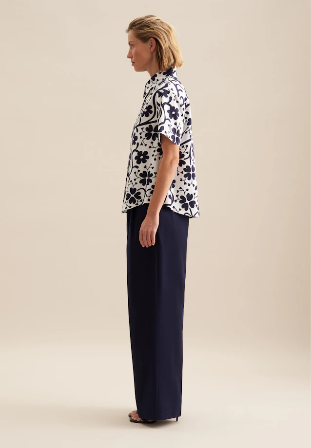 Chemisier chemise Imprimé in Bleu Foncé |  Seidensticker Onlineshop