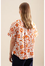 Chemisier chemise Imprimé in Orange |  Seidensticker Onlineshop