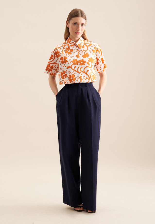 Hemdbluse Druck in Orange |  Seidensticker Onlineshop
