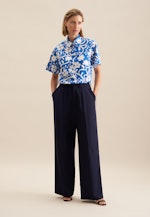 Hemdbluse Druck in Mittelblau |  Seidensticker Onlineshop