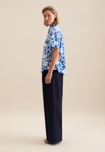 Hemdbluse Druck in Mittelblau |  Seidensticker Onlineshop