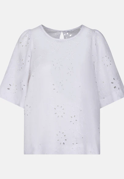 Shirtbluse Stickerei in Weiß |  Seidensticker Onlineshop