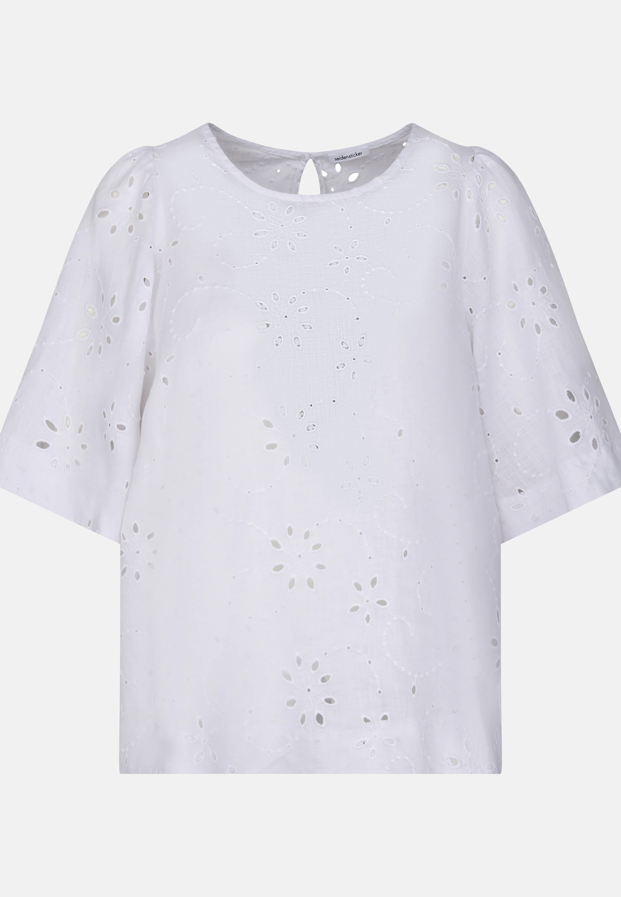 Shirtbluse Stickerei Weiß