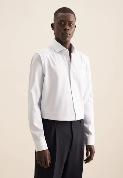 Regular Chemise d'affaires rayures in Bleu Moyen |  Seidensticker Onlineshop
