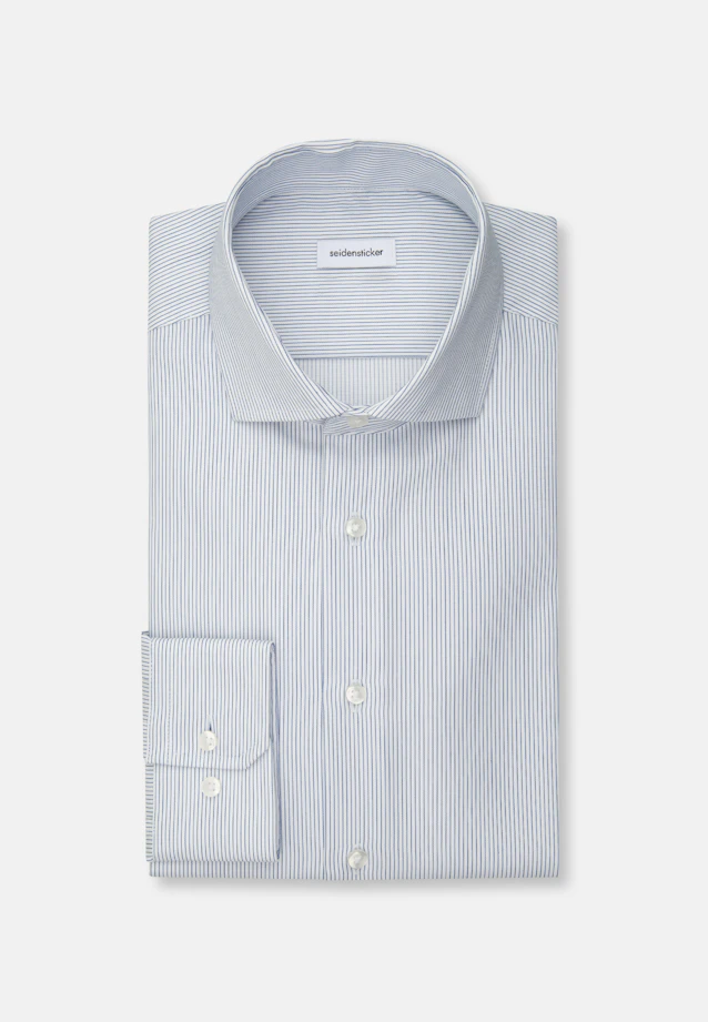 Regular Chemise d'affaires rayures in Bleu Moyen |  Seidensticker Onlineshop