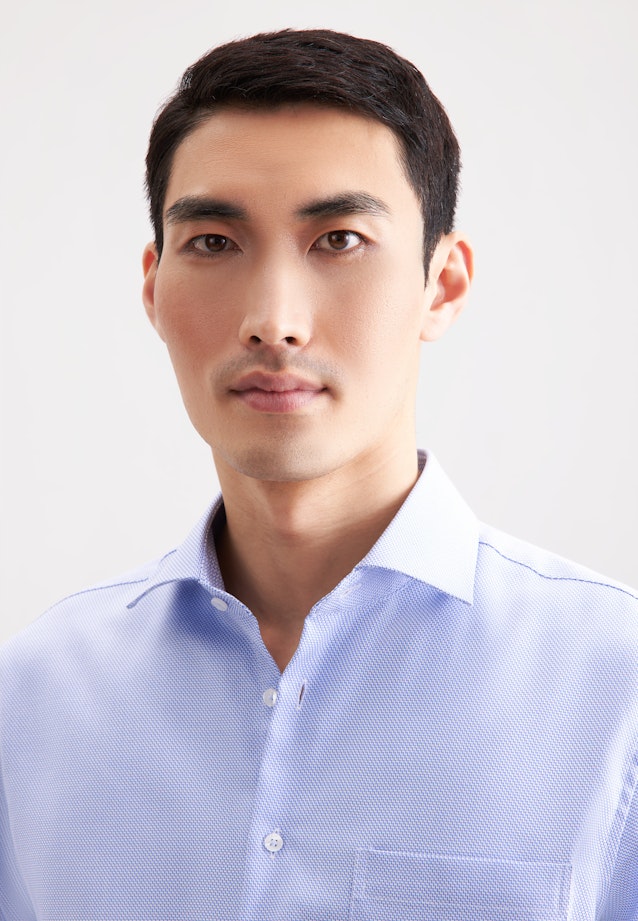 Regular Business Hemd Kleinmuster in Hellblau |  Seidensticker Onlineshop