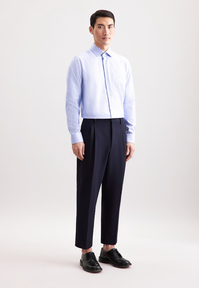 Regular Business Hemd Kleinmuster in Hellblau |  Seidensticker Onlineshop