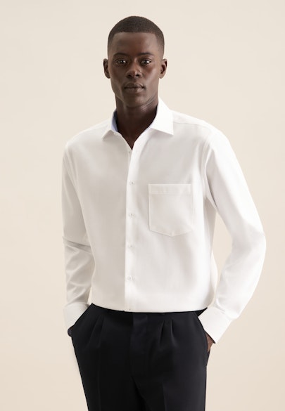 Regular Chemise d'affaires Petit motif in Blanc |  Seidensticker Onlineshop