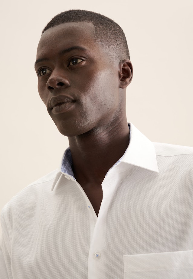 Regular Business shirt Small pattern in White |  Seidensticker Onlineshop