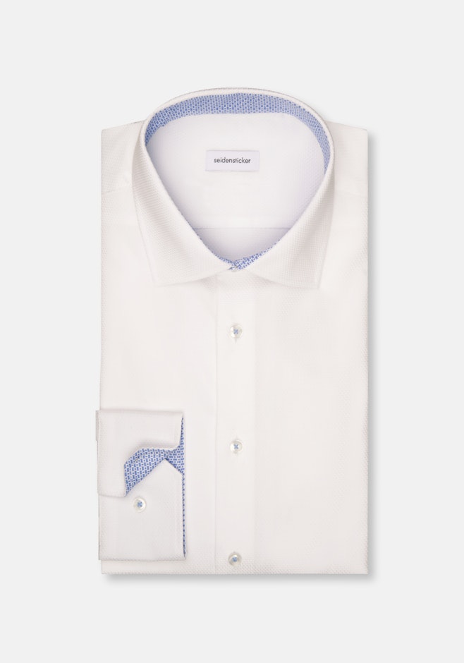 Regular Chemise d'affaires Petit motif dans Blanc | Boutique en ligne Seidensticker