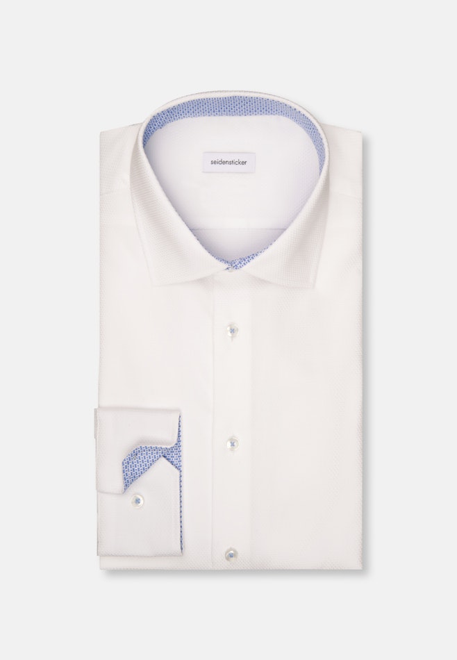 Regular Business Hemd Kleinmuster in Weiß | Seidensticker Onlineshop