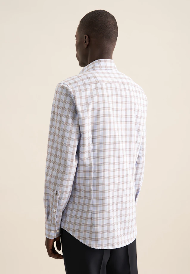 Slim Business Hemd Karo in Braun |  Seidensticker Onlineshop