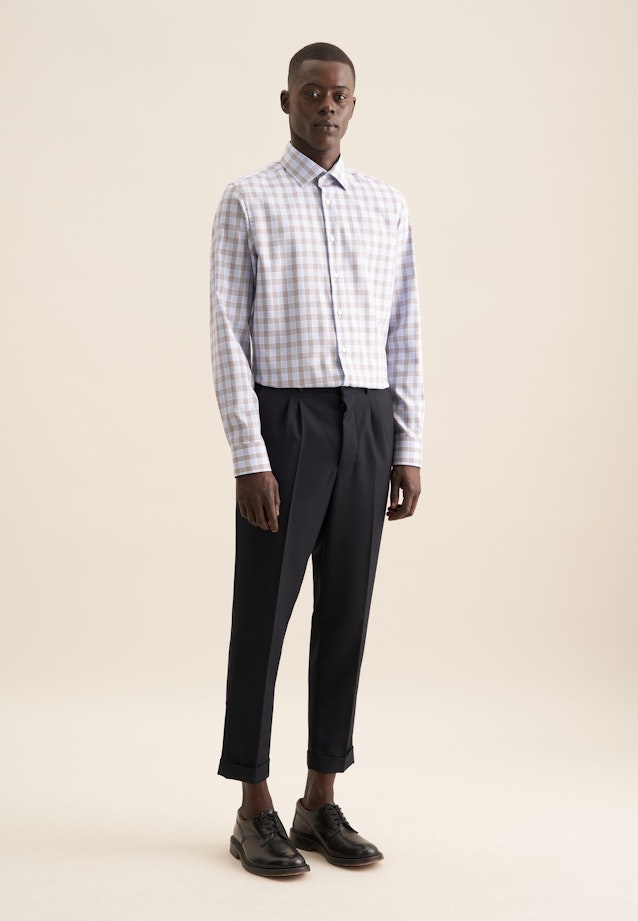 Slim Business Hemd Karo in Braun |  Seidensticker Onlineshop